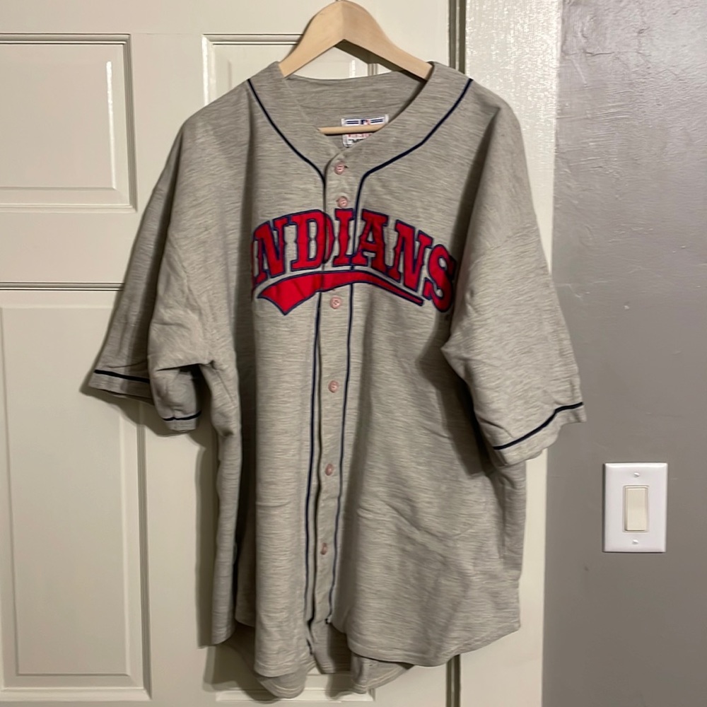 Vintage 2XL Cleveland Indians button up jersey